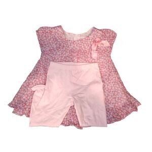 Lavender Girls Pink Dress With Leggings 2T